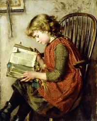 A Young Girl Reading