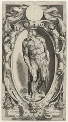 John the Baptist in a Cartouche (Figures from the Last Judgment in the Sistine Chapel series)