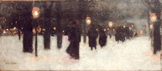 Across the Common on a Winter Evening