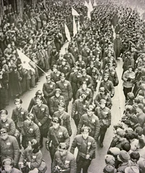 Chinese Medical Corps leaving Shanghai for Korea in 1951
