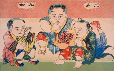 Children eating fruit