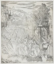 Christ at the Well (Plate from Giulio Alenis Tianzhu jiangsheng zhuxiang jingjie)