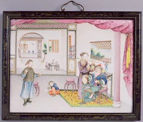 Imperial Canton panel, Qianlong period, 1736-95