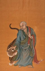 Lohan with Tiger, late 18th to early 19th century