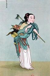 Ma Kou Carrying Medicinal Plants, from a Work by Father Henri Dore, Late 19th Century