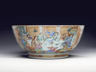 Rare and massive punchbowl, c.1775