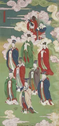 The Exalted Emperors and The Gods of the Five Directions, from a Buddhist Land and Water Ritual Set