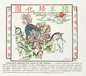 The Kilin is worshipped by the pigs and goats who have realised the errors of Christianity and recognise the supremacy of China, 1891