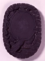Inkstone carved as the large mythical Lo-shu tortoise among waves, probably Ming dynasty