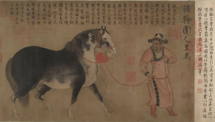 Stallion with Groom, Handscroll