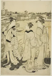 Ono no Komachi at Seki Temple, from the series The Fashionable Seven Komachi