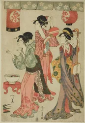 Festivity at a Teahouse, from a Parody of Chushingura