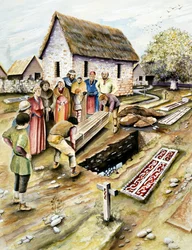 Viking Burial in a Churchyard, York, Yorkshire, 10th Century
