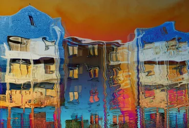 Vibrant City Reflections