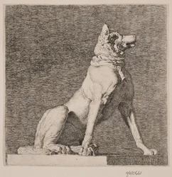 A Seated Dog After an Antique at Charlottenborg