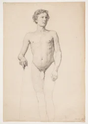 Standing Male Academy Model, Legs Only Contoured