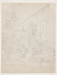 View of a Church Courtyard