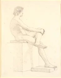 Young, Seated Male Model