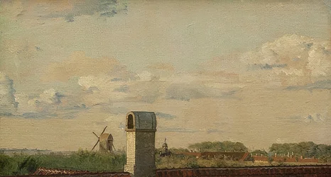 View from a Window in Toldbodvej of the Citadel of Copenhagen. Around 1833