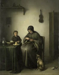 A Woman Slicing Bread, c.1800-1823