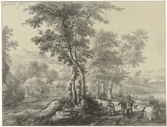 Wooded Landscape with Travelers