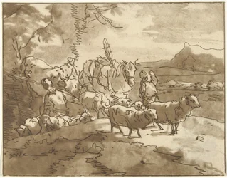 Landscape with Shepherds and Cattle