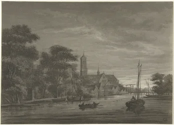 Night Landscape with View of a Village