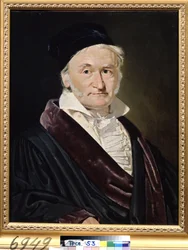 “Portrait of the German scientist Karl (Carl) Friedrich Gauss (1777-1855)” (Portrait of the mathematician, astronomer and physicist Carl Friedrich Gauss (1777-1855)), painting by Christian Albrecht Jensen (1792-1870), 1840, dimensions 66 x 52 cm, Pushkin