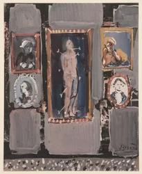 Saint Sebastien on grey background, c. 1935-1945