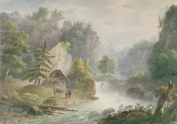 Mountainous Landscape with a Torrent, 1825