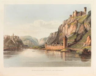 St. Goarshausen, St. Goar and Rheinfels. From: A Picturesque Tour along the Rhine