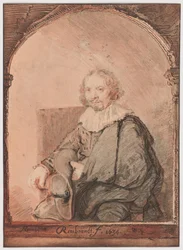 Portrait of a Man in an Armchair, from Collection of Imitations of Drawings after the Principal Dutch and Flemish Masters