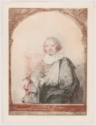 Portrait of a Man in an Armchair, from Collection of Imitations of Drawings after the Principal Dutch and Flemish Masters