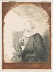 Portrait of a Man in an Armchair, from Collection of Imitations of Drawings after the Principal Dutch and Flemish Masters