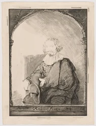 Portrait of a Man in an Armchair, from Collection of Imitations of Drawings after the Principal Dutch and Flemish Masters