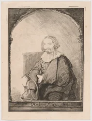 Portrait of a Man in an Armchair, from Collection of Imitations of Drawings after the Principal Dutch and Flemish Masters
