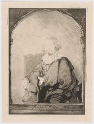 Portrait of a Man in an Armchair, from Collection of Imitations of Drawings after the Principal Dutch and Flemish Masters
