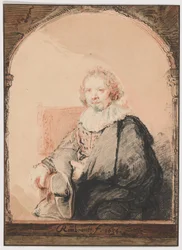 Portrait of a Man in an Armchair, from Collection of Imitations of Drawings after the Principal Dutch and Flemish Masters