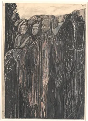 Three Figures in a Garden