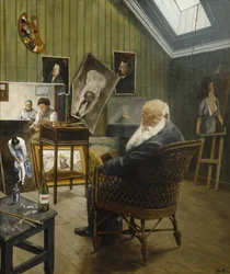 Self-portrait in the studio