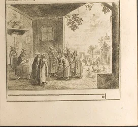 Court Oath Ceremony Illustration from Travels to the Great Duke of Muscovy and the King of Persia