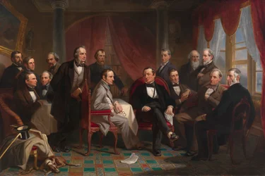 Washington Irving and His Literary Friends at Sunnyside, 1864