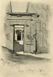 Entrance to the temple at Edfu, Egypt, 1898