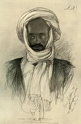 Man on board the Hatasoo steamboat, Egypt, 1898