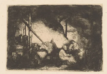 Three Figures at a Table