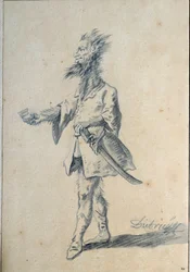 The wild man (Caricature)
