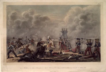 On the battlefield of Borodino before the village Semenovsky