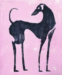 Abstract Pink Greyhound