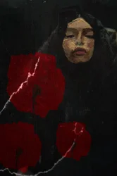 Dark Poppies Portrait