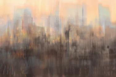 Abstract Cityscape Sunset